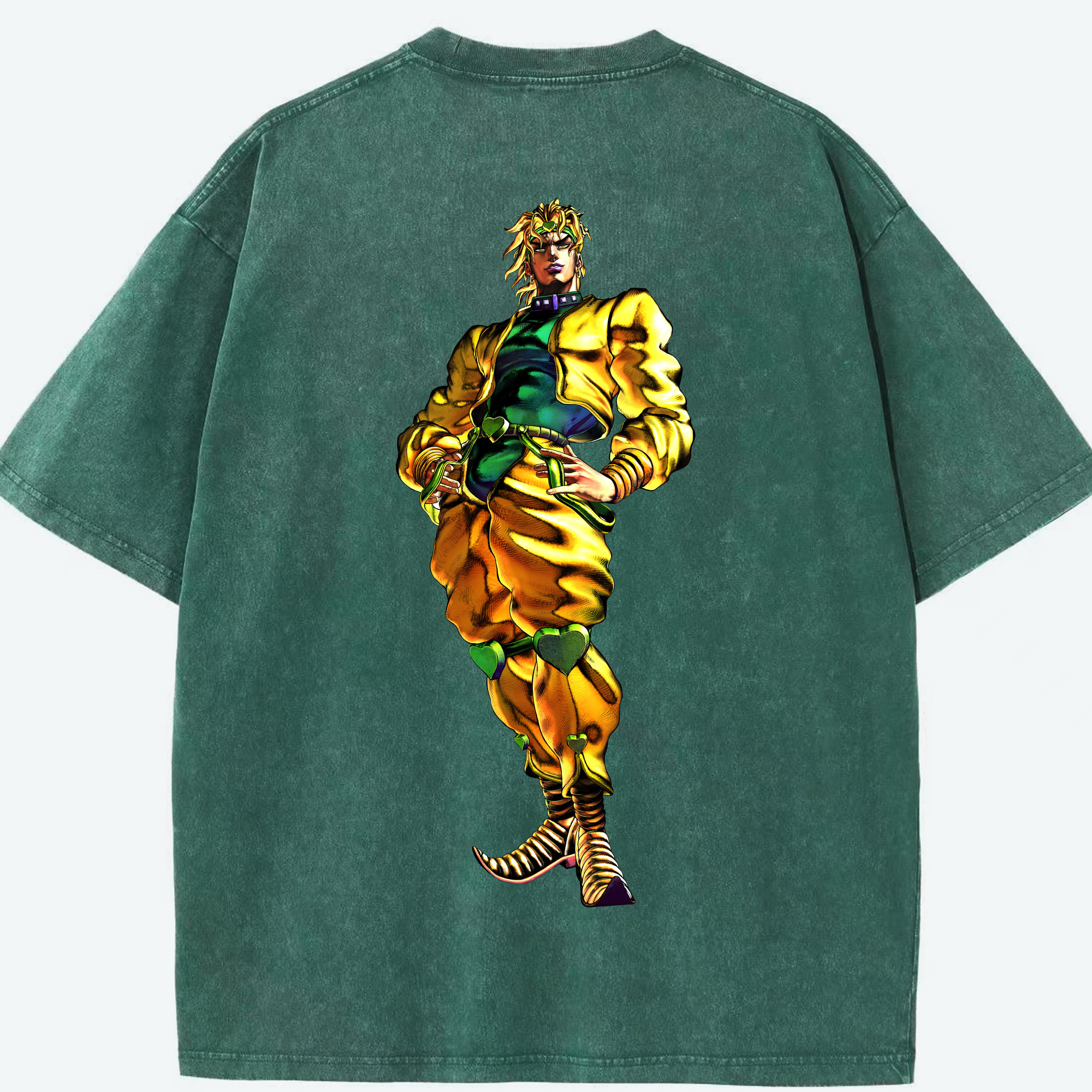 （画像用） ジョジョの奇妙な冒険 ディオ?ブランドー JoJo's Bizarre Adventure Dio Brando 綿100% ヴィンテージ風 半袖Tシャツ（背面プリント）